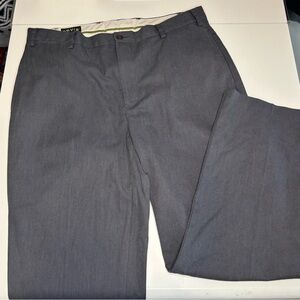 Orvis Men’s Gray Trousers 100% Cotton Flat Front Dress Pants Size 38x30